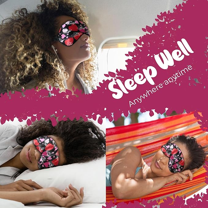 Luxury Sleep Mask – Soft, Lightweight & Ultra Comfort-Perfect for Light Blocking Wake up Radiant-Black