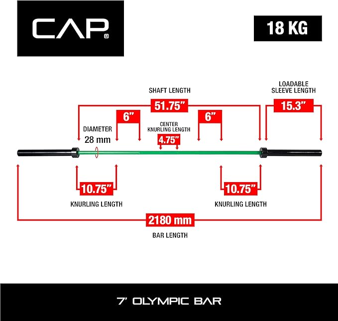 Cap Barbell ECO 7-Foot Olympic Bar