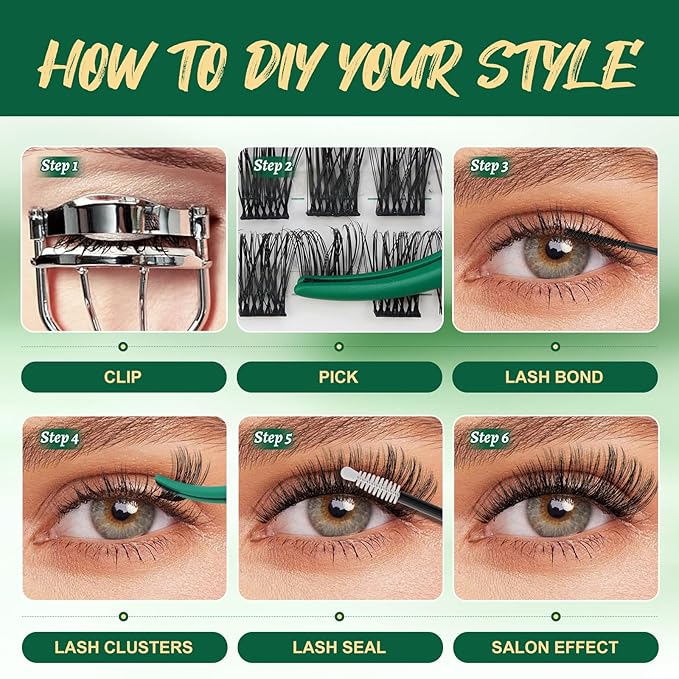 Lash Clusters 96pcs Individual Lashes D Curl 8-18MIX Cluster Lashes KEYYOU Volume Wispy Lash Extension Soft&Comfortable Easy DIY at Home(Y11 D-8-18MIX)