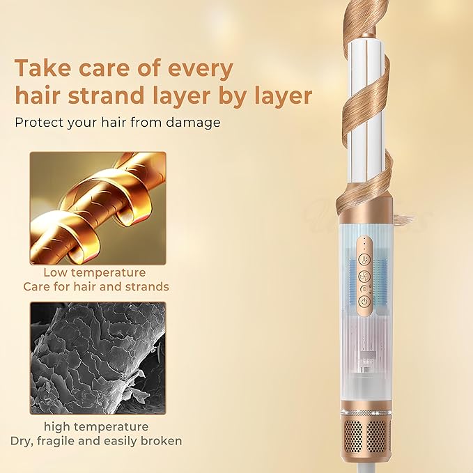 Nora Styler 7-in-1 Multistyler Pro - High-Speed Negative Ionic Hair Dryer, Fast Drying air wrap Hair Styler Multi Hair Styler, Auto Air Wrap Styler for Curling Volumizing Straightening