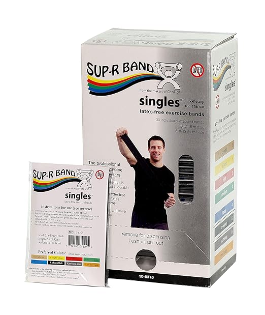 CanDo 10-6375 Sup-R Band Latex-Free Exercise Band 5' Length, 30
