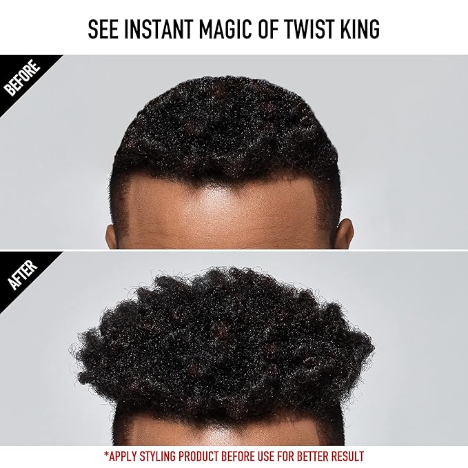 Red by Kiss Bow Wow X Twist King Luxury Twist Styler Washable and Durable Twist Brush for Afro Curl (Mini)