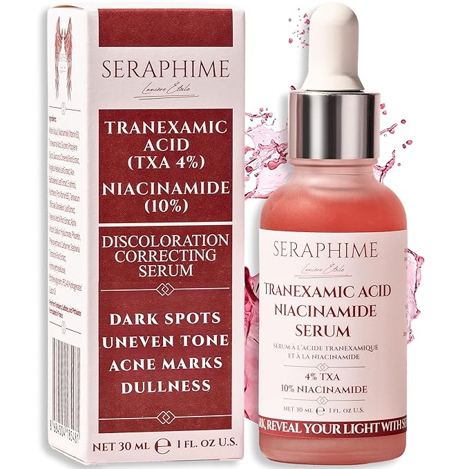 Tranexamic Acid TXA 4% + Niacinamide 10% Serum – Discoloration Correcting Serum with Alpha Arbutin, Pro-Vitamin B5, Phloretin Dark Spot, Hyperpigmentation, Uneven Skin Tone Corrector 1 fl oz