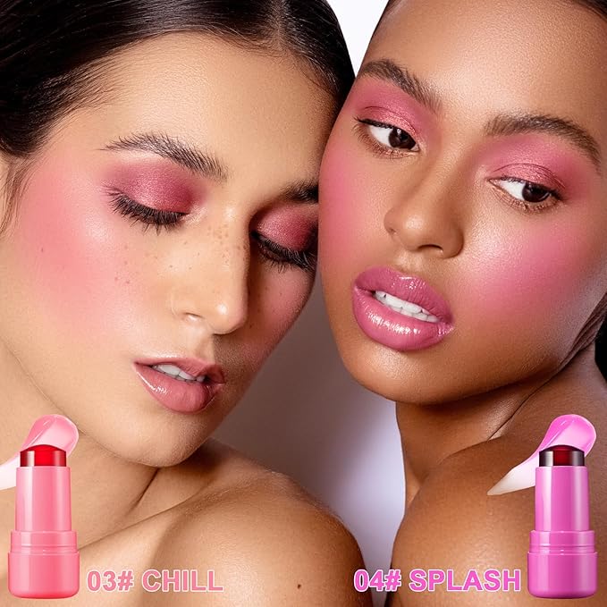 2PCS Cooling Water Jelly Lip Tint/Blush, Jelly Blush Cooling