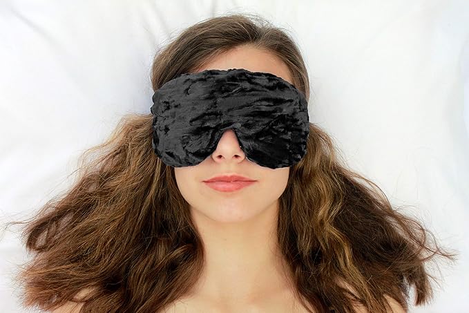 Candi Andi Handmade Weighted Sleep Eye Mask Yoga Pillow - Flax Seed Fill - Lavender Scented - Red Moon Bloom - TEMFL-RB