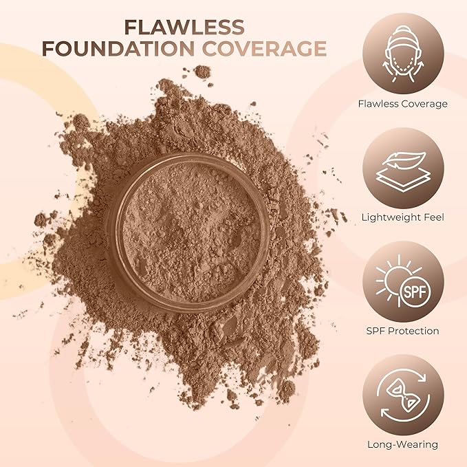 ULTIMATE KIT (COCOA) Full Size Mineral Makeup Set Matte Foundation Kit Bare Face Sheer Powder Cover
