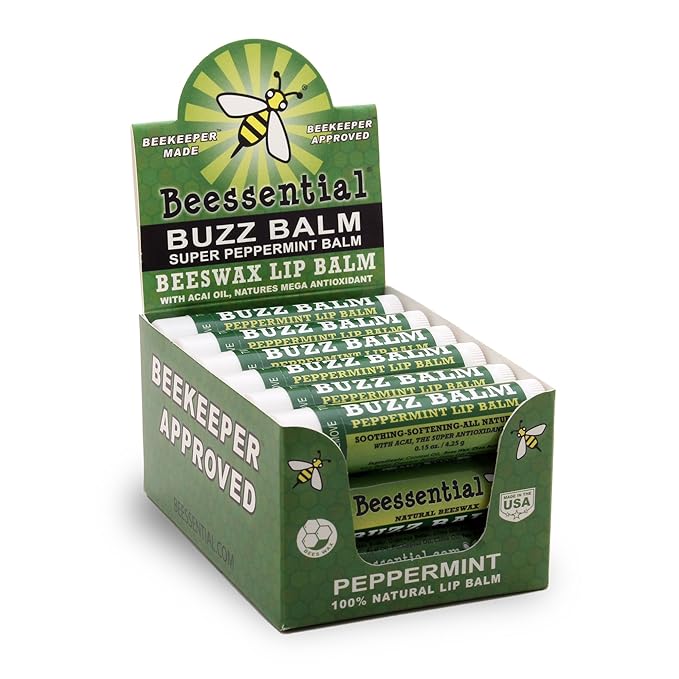 Beessential Natural Bulk Lip Balm, Peppermint, Gifts,