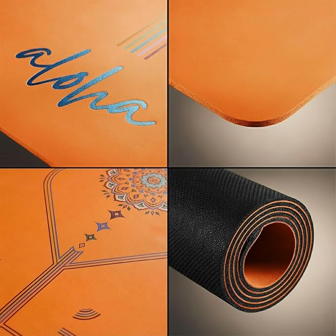 Aloha Bliss Premium Yoga Mat – 72” x 27 - Thick, Non-Slip & Durable | Sweat-Resistant, Lightweight & Portable | Perfect for Yoga, Pilates, Home Workouts, Gym & Studio Practice - Eco-Friendly