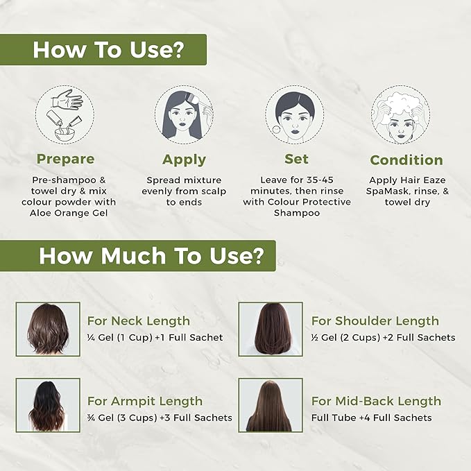 Indus Valley Natural Organic Damage Free Gel Hair Color | Ammonia Free, Vegan & Cruelty Free | Up to 100% Gray Coverage, Long Lasting Results |Copper Mahogany 5.4 (20gram+200ml)