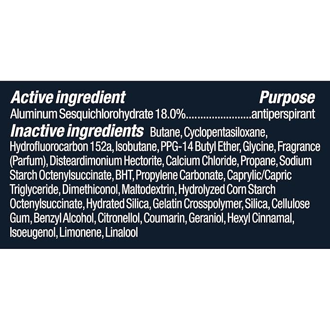 Degree Anti-Perspirant Aerosol Cool Rush for 96 Hour sweat and odor protection 5X protection 3.8 oz
