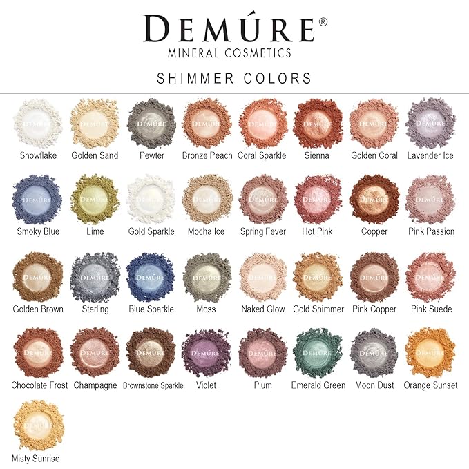 Demure Mineral Make Up (Copper) Eye Shadow, Shimmer Eyeshadow, Loose Powder, Glitter Eyeshadow, Eye Makeup, Professional Makeup
