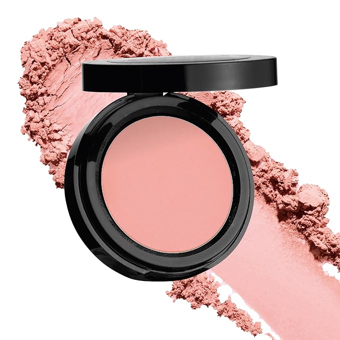 Sandstone Scandinavia Hypoallergenic Pressed Powder Blush – Smooth & Blendable – Lightweight, Long-Lasting – Vegan – Peachy Pink