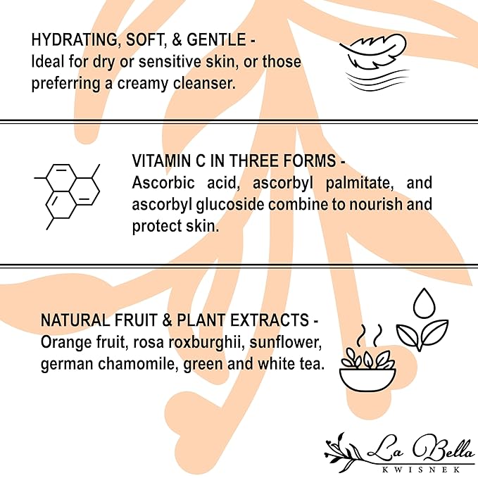 La Bella Kwisnek Soft Cleanser - Gentle Soothing Non-foaming Cream Cleanser with Vitamin C