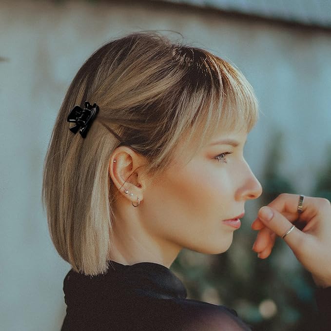 22 Pcs Small Hair Clips Black Hair Claw Clips for Girls Women, 3cm Hair Clips for Kids and Adult DIY, Stying Hairstyles, Stable Grip, Non-slip Multifunction Hair Accessories.