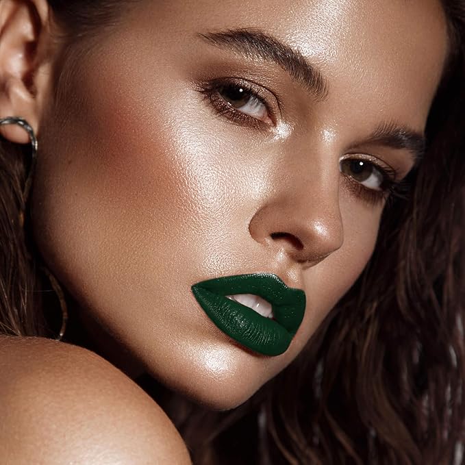 ilembane 3-Pack Multicolor Matte Liquid Lipstick Set – White, Dark Green & Chocolate – Long-Lasting, Smudge-Proof, Waterproof – High-Pigment, Transfer-Resistant Colors for All-Day Wear