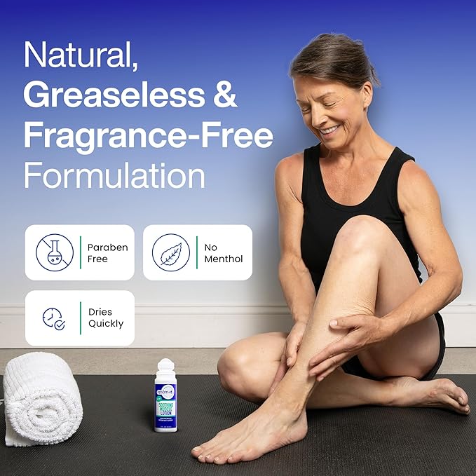 Epsom-It Soothing Muscle Set - Epsom Salt and Magnesium Lotion and Rollerball, for Muscle Discomfort and Stiffness, Tired Legs, Knees, and Feet (2-Pack)