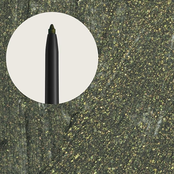 Sandstone Scandinavia Hypoallergenic Waterproof Eyeliner - Fragrance Free Metallic Green Eye liner - Vegan and Cruelty Free Eye Pencil - Eyeliner Pencil for Sensitive Eyes (Green Envy)