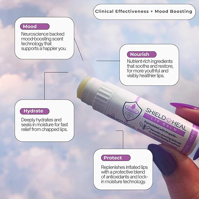 Botanical Lip Balm with Aromachology, Mood-Boosting Silky