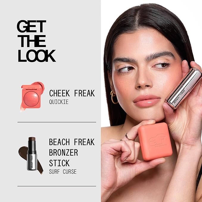 about-face Beach Freak Bronzer Stick Surf Curse– Ultra-Creamy, Vegan Bronzer & Contour Stick with Skincare Benefits – Dewy Finish – Hydrating Formula with Daikon Seed Extract – Medium