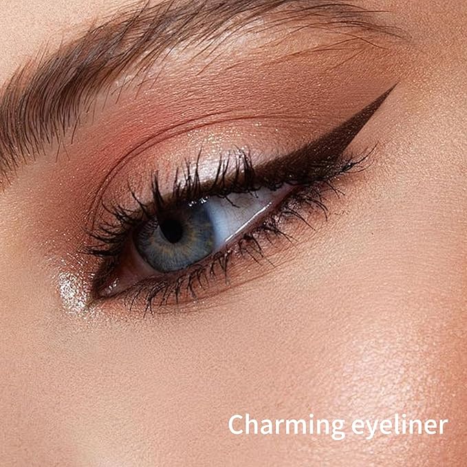 Boobeen Eyeliner Liquid Liner, Black Eyeliner Pen Waterproof with Felt Tip, Ink Liner Eye Liner Long Lasting, Quick Drying