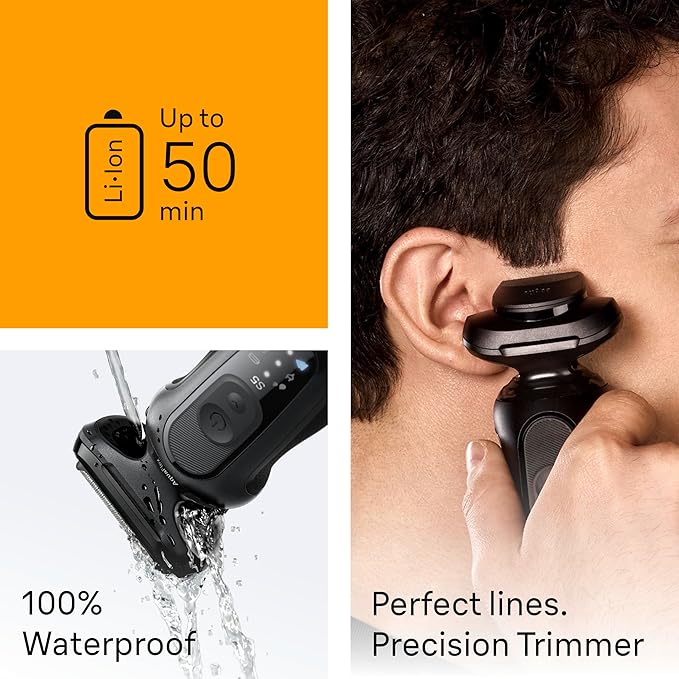 Braun Electric Razor for Men Series 5, Beard Shaver, Electric Shaver with Body Groomer and Travel Case, S5 5155cs
