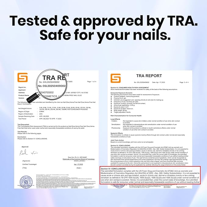 Beetles HEMA-Free Nail Glue for Acrylic Nails Tips, TPO Free 2Pcs 10ml Long Lasting Uv Nail Glue for False Nail Tips, Clear Press On Nails, Skin-Friendly, U V Light Required
