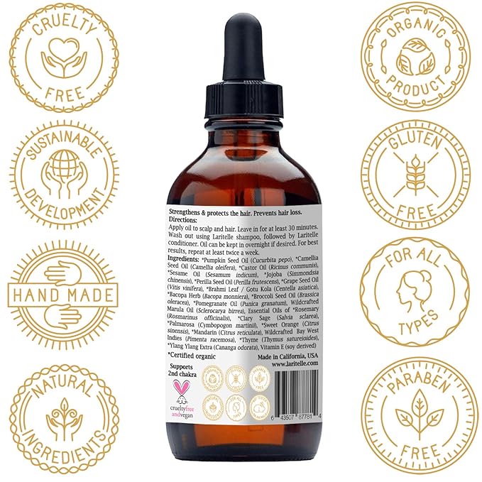 Laritelle Organic Hair Growth Treatment Sensual Bliss 4 oz