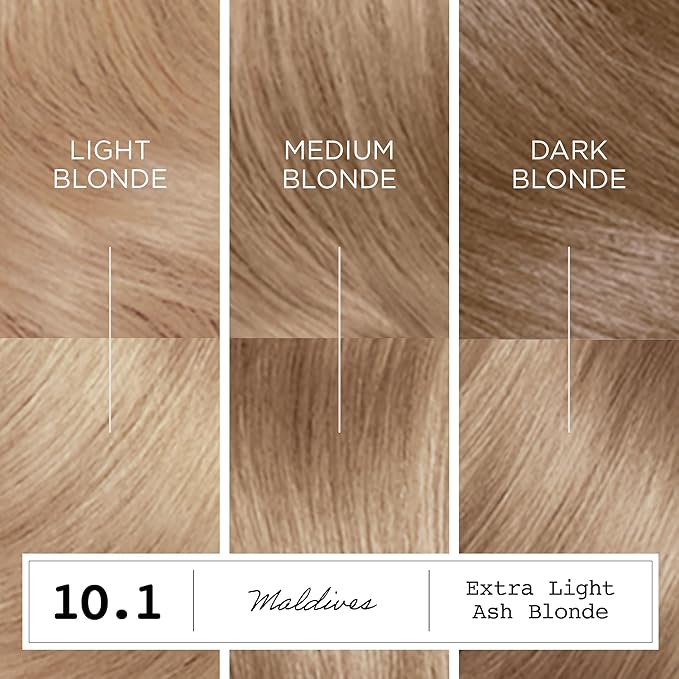 Clairol ColorStrong Permanent Zero Ammonia Hair Dye, 10.1 Extra Light Ash Blonde – Maldives Hair Color, Pack of 1