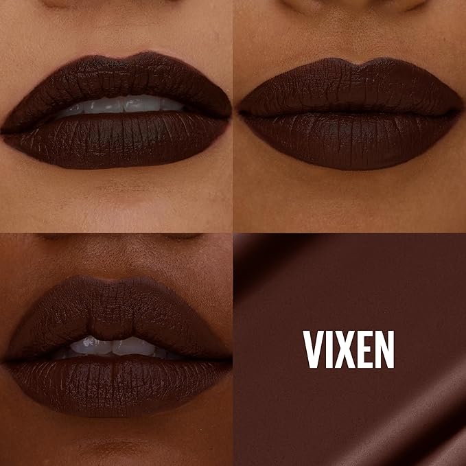 MAYBELLINE Super Stay Matte Ink Liquid Lipstick Makeup, Long Lasting High Impact Color, Up to 16H Wear, Vixen (Intense Blackened Brown)