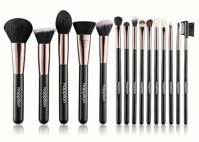 Professional Makeup Brushes Set 17PCS Beauty Tool Kits for Eye Face Foundation Blender Concealer Makeup Brush With Rotating Turnable Holder