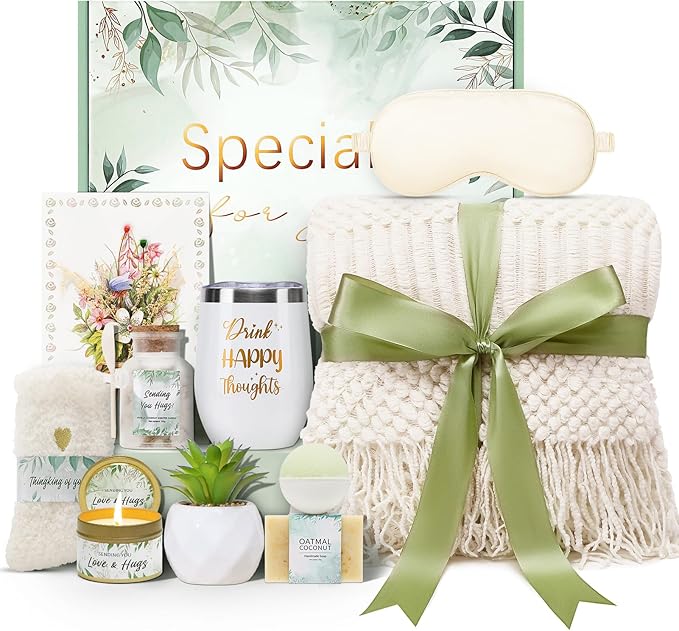 Self Care Gifts Spa Gifts for Women, Birthday Gifts Get Well Soon Gifts for Women Care Package, Sympathy Gift Baskets, Thinking of You Valentine's Day Gifts for Her Wife Girlfriend Mom Sister Friend