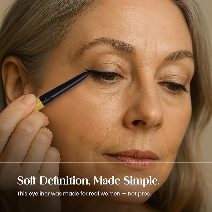 Kehyla Beauty™ Eyeliner for Older Women, Gel Cream Pencil with Soft Glide Formula, Smudge-Proof Long-Lasting Eye Liner for Smooth Precision and All-Day Definition