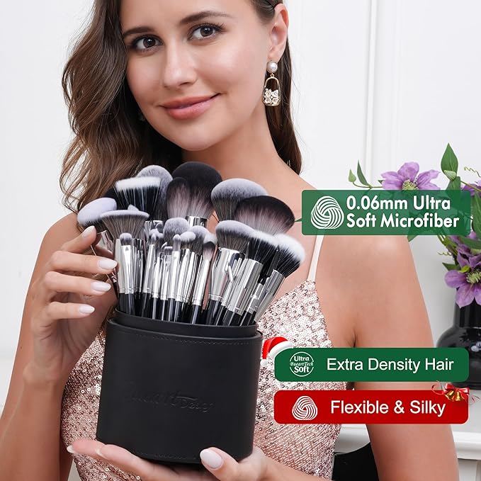 Bueart Design 36Pcs PRO Grade Makeup Brush Set with Super Holder,for discerning beauty enthusiasts&professionals Makeup Artist Crafted for your ultimate instrument for flawless,pro-grade artistry