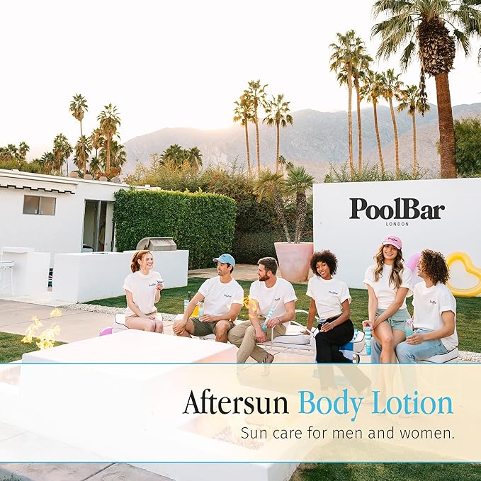 PoolBar Sundowner Aftersun Body Lotion for Women and Men Skin Care, Hydration and Soothing Relief Coconut & Vanilla Scent Sun Care, Enriched with Hyaluronic Acid, Shea Butter, and Aloe Vera, 200ml