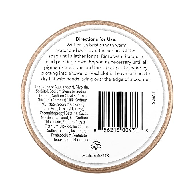 Jenny Patinkin Makeup Brush Cleaner Soap, Luxury Vegan Makeup Brush Soap, For All Brush Types – Synthetic & Natural Solid Cleansing, Professional Brush Cleaning Solution, Cruelty-Free