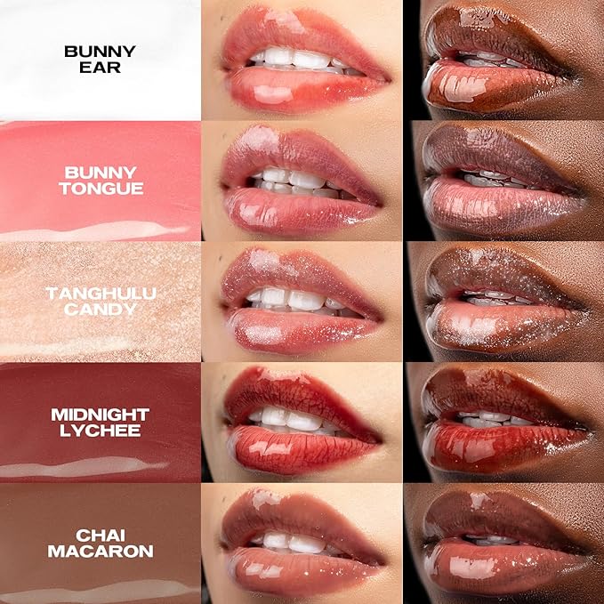 Sacheu Lip Elixir Nourishing and Hydrating Lipgloss — Moisturizing Plumping Lip Gloss Enriched with Collagen, Non-Sticky Lip Color Smooth High-Shine Finish, Vegan & Cruelty-Free, Clear & Sheer Pink