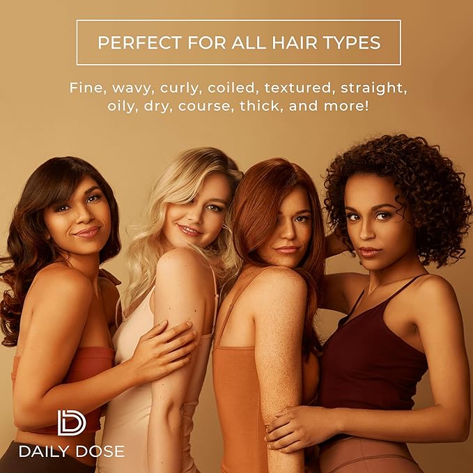 DAILY DOSE Award-Winning Clean Moisture Leave In Conditioner Spray Detangler for Dry, Damaged & Frizzy Hair. Instantly Softens, Smooths & Adds Shine for Kids & Adults. Vegan, Sulfate-Free, Color Safe