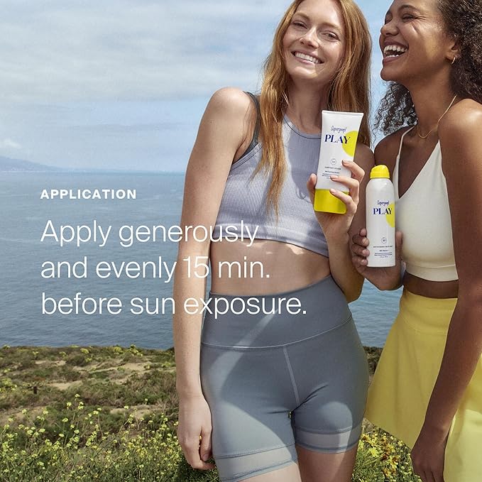 Supergoop! PLAY Antioxidant Body Mist w/ Vitamin C, 6 fl oz - SPF 50 PA++++ Broad Spectrum Sunscreen - Body Spray for Sensitive Skin - Clean Ingredients - Great for Active Days