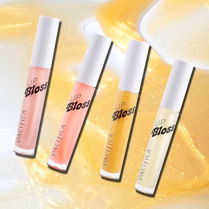 Pacifica Plumping Lip Gloss - Lip Bloss Tinted Lip Balm Treatment - Vanilla Bean Flavored - Moisturizing, High-Shine, Long-Lasting Shine, Jojoba Oil Vegan & Cruelty-Free, 0.14 Fl Oz