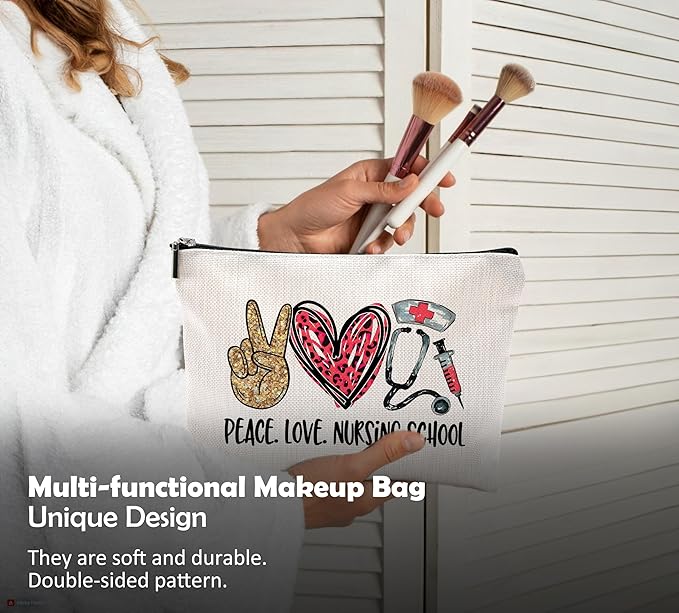 QGFM Nurse Gifts for Women: Nurses' Makeup Bags With Zipper