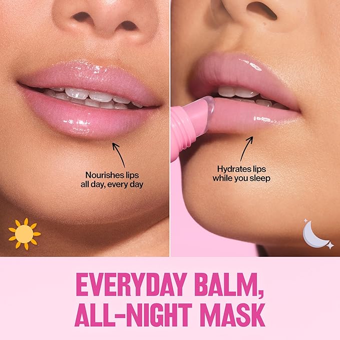 Revlon Glimmer Lip Treat Balm + Mask™, Overnight Peptide Lip Treatment, Hydrating, 006 Hazelnut Latte, 0.4 fl oz