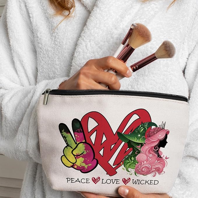 CLHHM Witch Makeup Bag Cosmetic Bag with Zipper - Travel Toiletry Bag for Travel Essentials, Birthday Gifts for Women, Gifts for Teenage Girls & New Mom Care Package