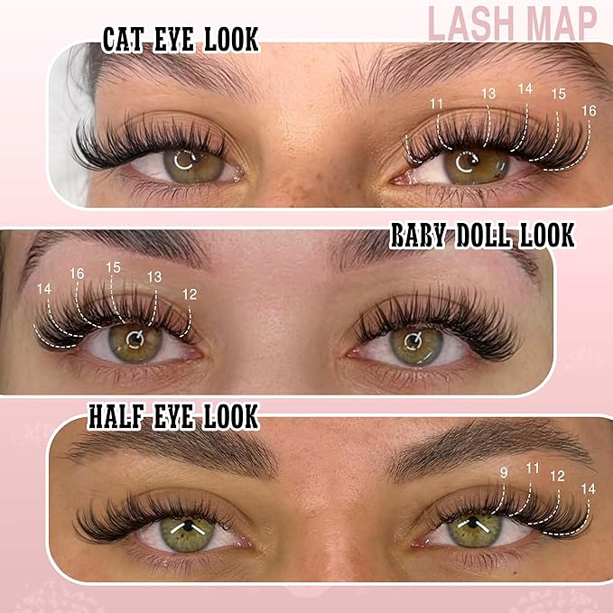 Lash Clusters Kit Wispy Lash Extension Kit Waterproof Lashes Clusters DIY Eyelash Clusters Kit with Natural Individual Eyelashes, Lashes Glue Bond and Seal and Lash Tweezers (D Curl 192pcs)