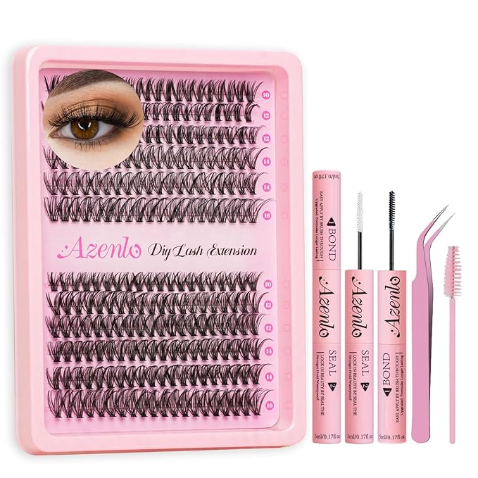 Lash Extensions Cluster DIY Lashes 240pcs 30D 40D 10-16mm Eyelash Clusters Individual Lashes Lash Kit Think Band Lash Kit(30D+40D Kit)