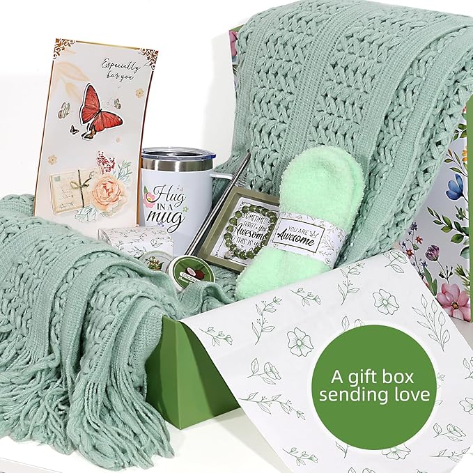 Valentines Day Gifts for Her - Spa & Self Care Gift Basket for Women, Wife, Girlfriend - Romantic Pampering Box for Relaxation, Birthday, Thinking of You
