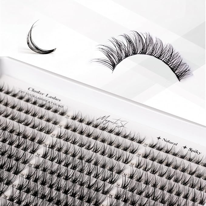 Lash Clusters 300pcs Manga Lash Extension Kit 10-18mm Cluster Eyelash Extensions Natural Lash Individual Lashes -M36-Natural