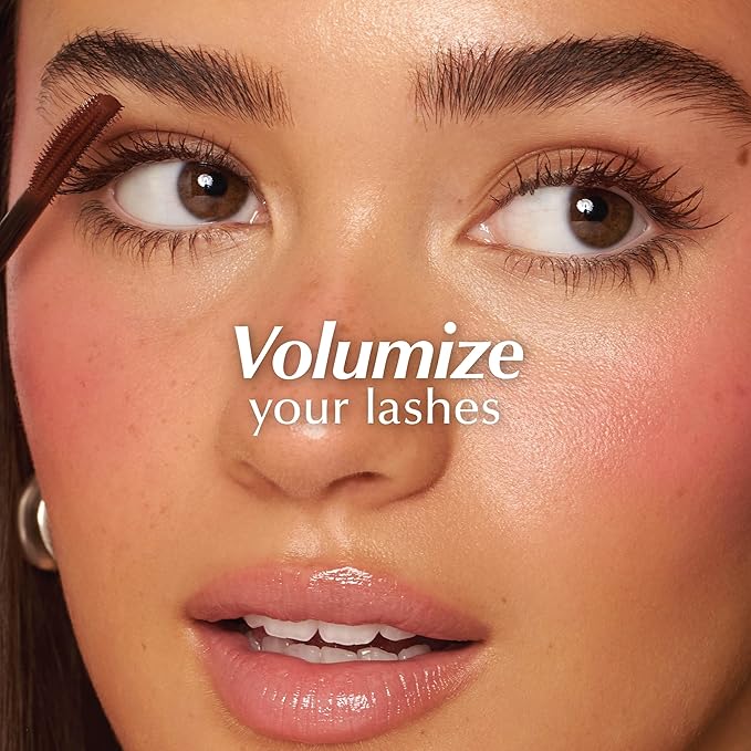 PERSONA Volumizing Brown Tubing Mascara | Lift, Lengthen & Define | Buildable Volume Without Clumps | Long-Wear, Water-Removable | Vegan, Cruelty-Free & Gluten-Free (0.33 fl oz) | Made in Italy