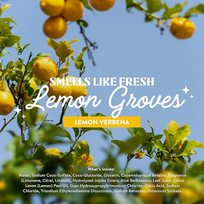 Cleancult Liquid Hand Soap Refill - Lemon Verbena - Moisturizes Dry & Sensitive Skin - Made with Aloe Vera & Essential Oils - Eco Friendly - Paper-Based Packaging - 32 oz/1 Pack