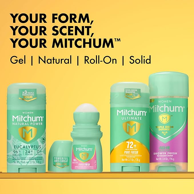 Mitchum Ultimate 72H Odor Protection Women’s Antiperspirant & Deodorant, Invisible Solid, Pure Fresh, 2 pack