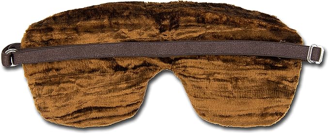 Candi Andi Handmade Weighted Sleep Eye Mask Yoga Pillow - Flax Seed Fill - Lavender Scented - Mocha - TEMFL-MO
